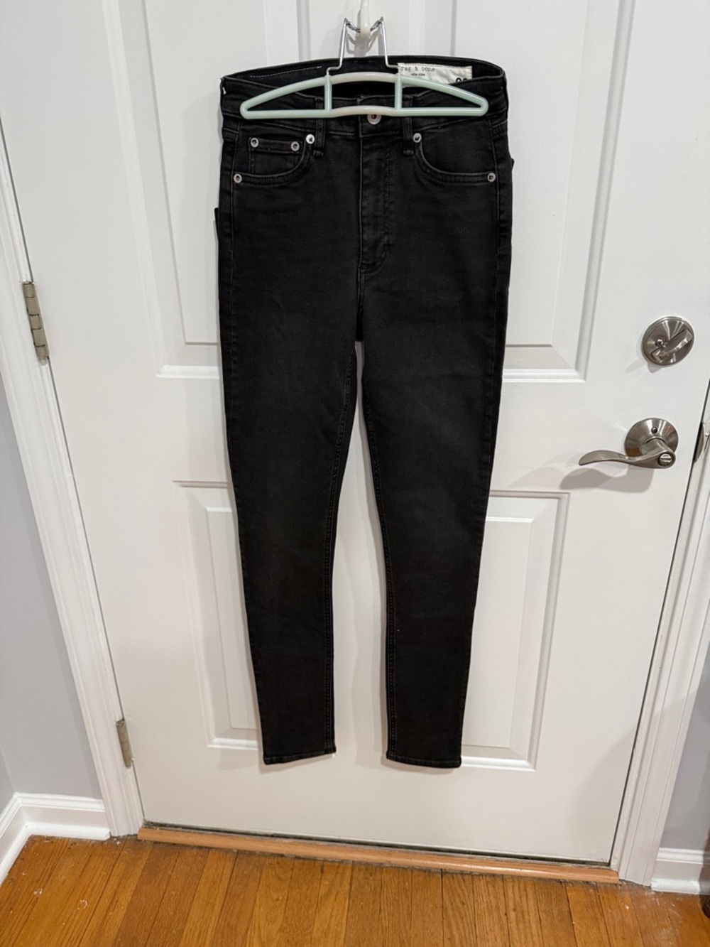rag & bone Black Skinny High-Rise Jeans